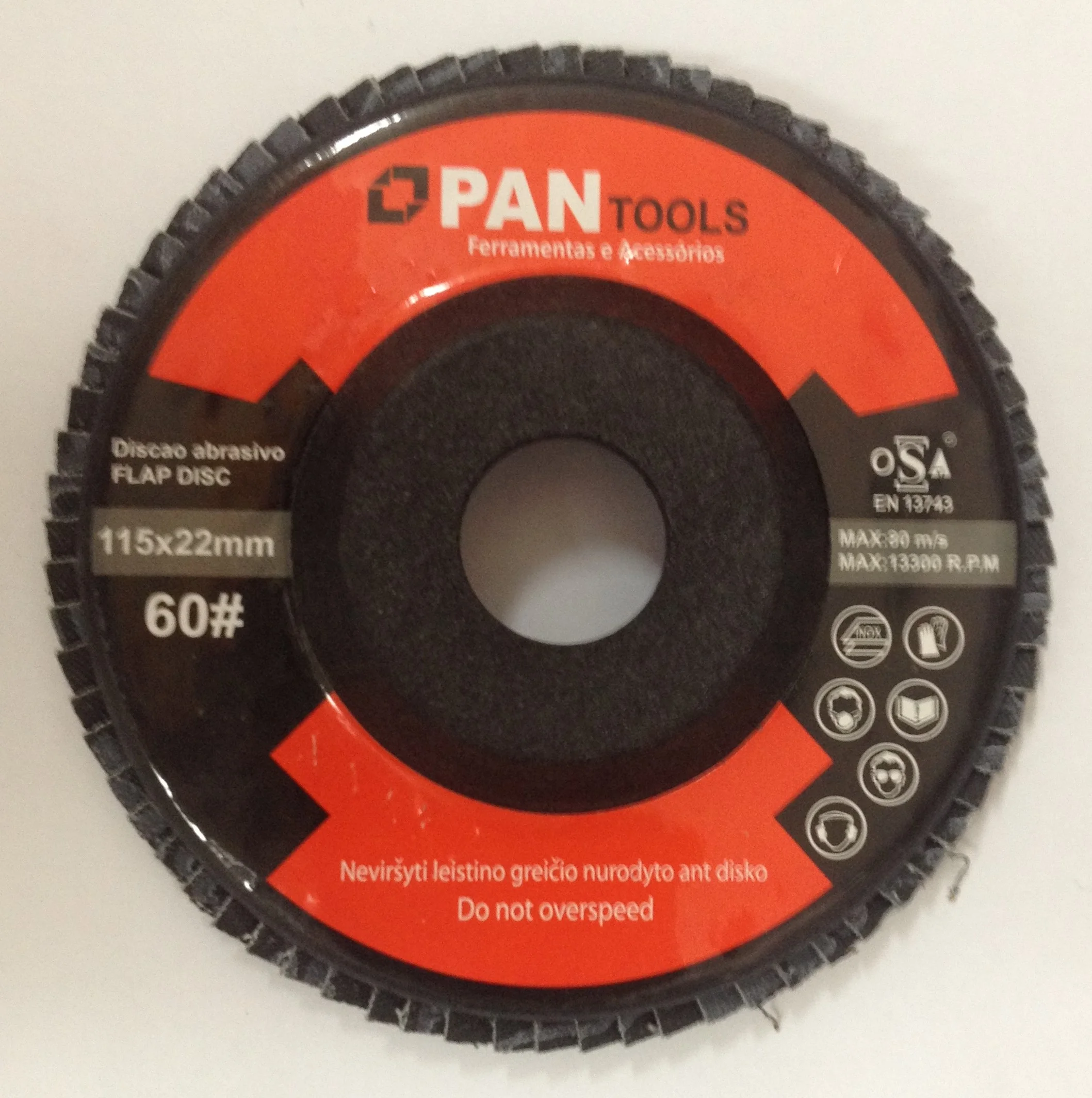Flap Disco 4.1/2" Grão #60 10 Pçs