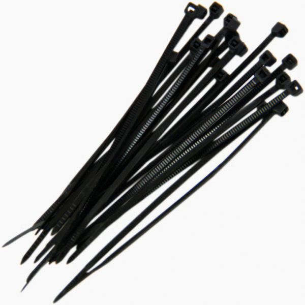 Abraçadeira de Nylon 2.5X200mm Preta (pacote com 100) - Imagem 2
